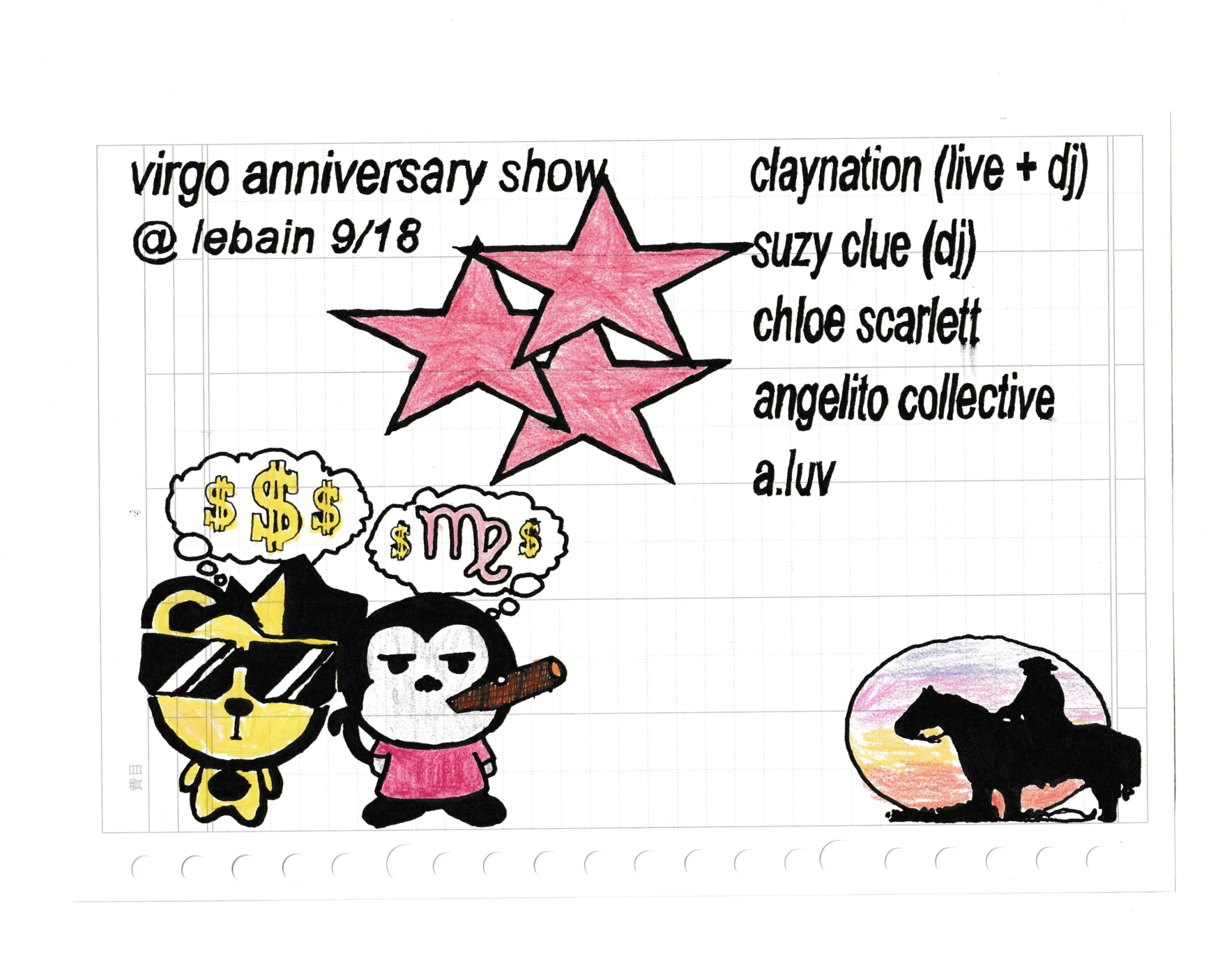 Virgo Anniversary Show Flyer